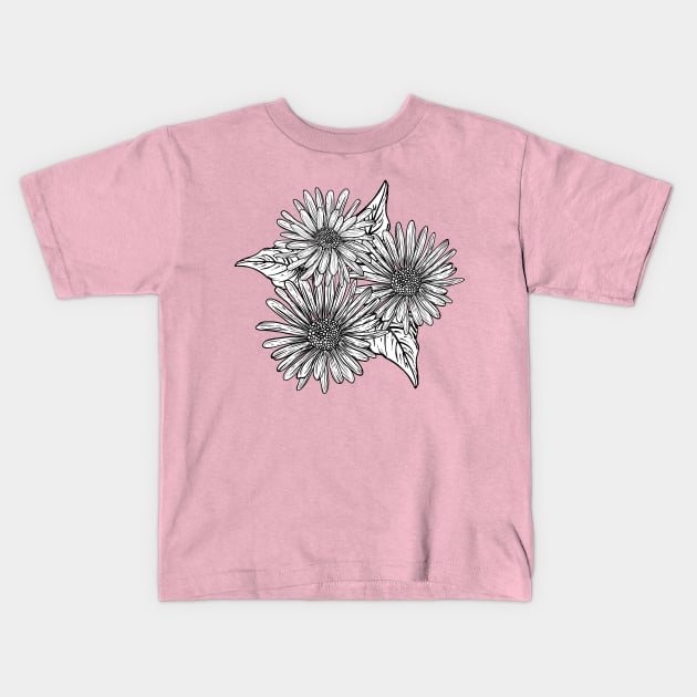 Vintage Flowers Kids T-Shirt by SWON Design